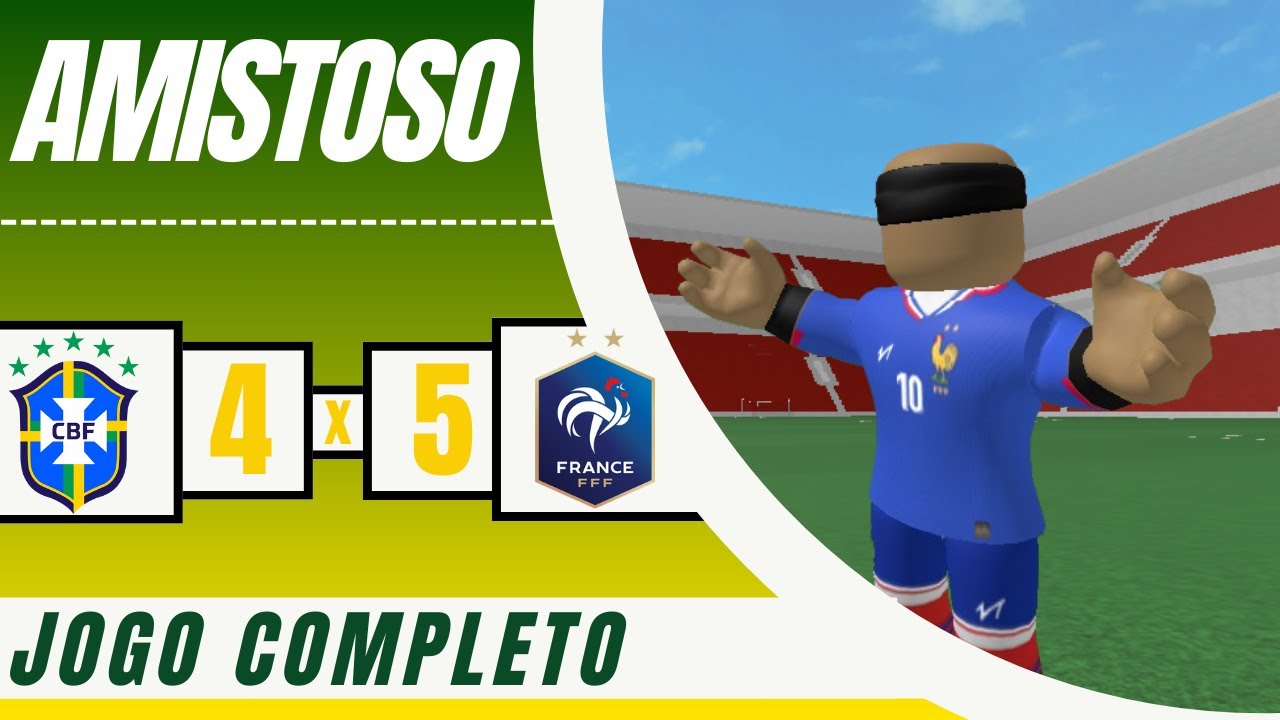 BRASIL 4 X 5 FRANÇA | AMISTOSO TCS ROBLOX - JOGO COMPLETO