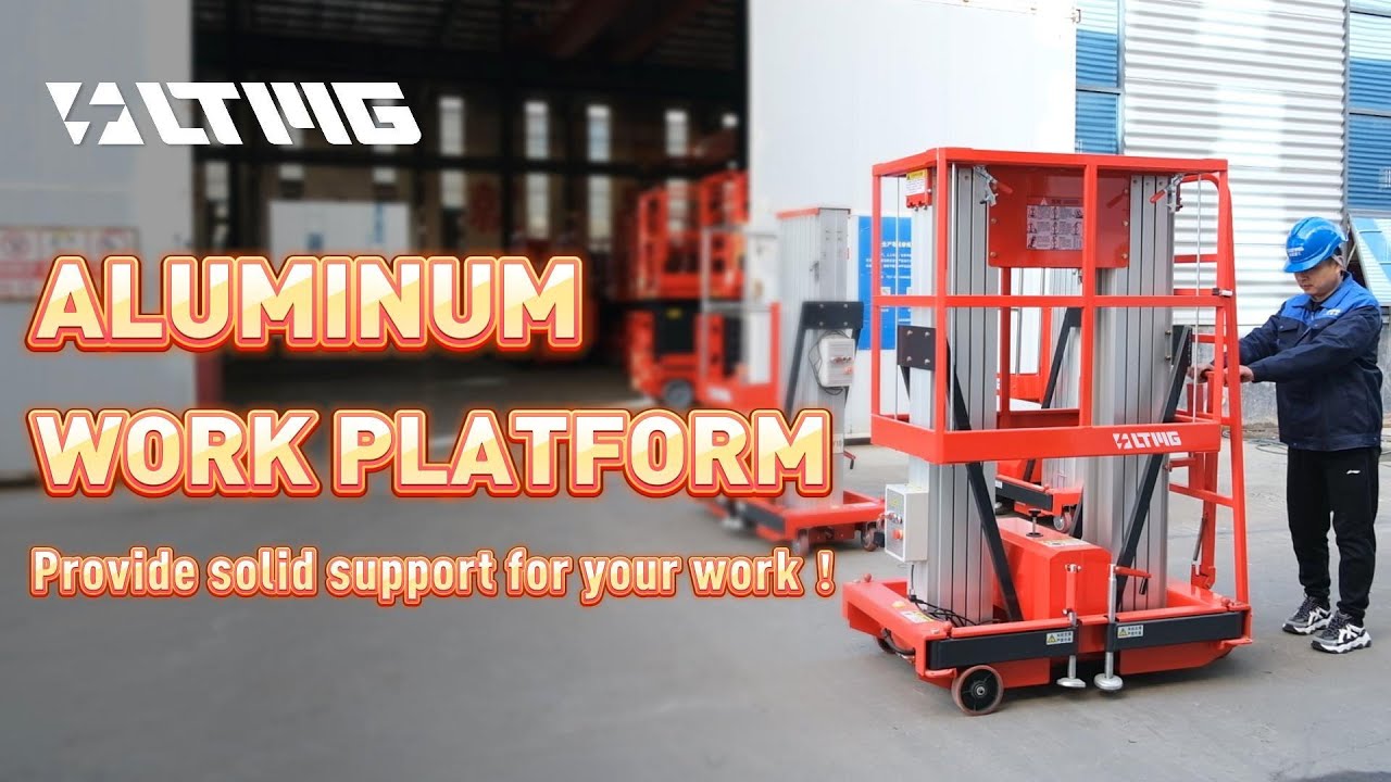 LTMG Electric Double Mast Aluminum Alloy Aerial Work Platform 6m-14m