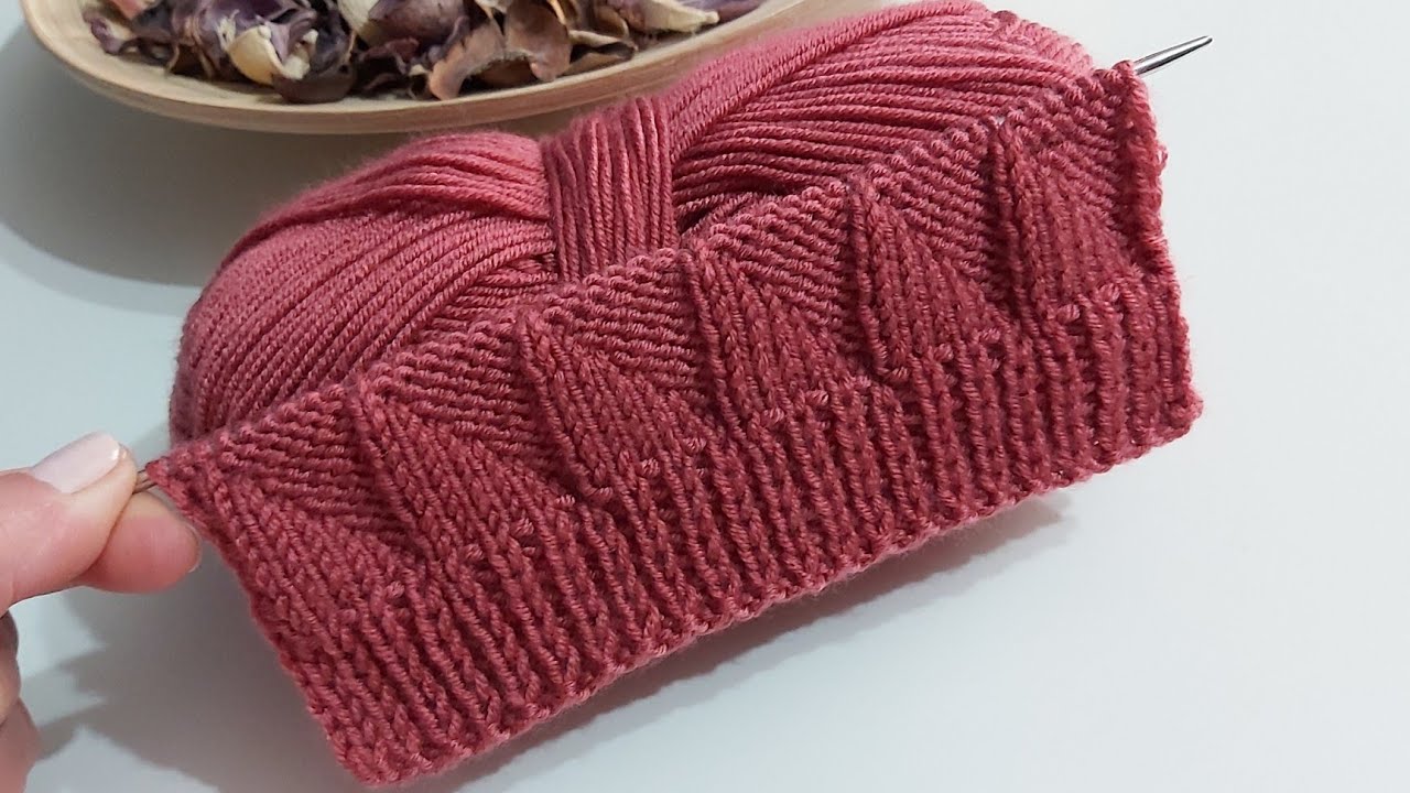 Sadece ters ve düz örgü ile örülen muhteş bir model✅ Super Easy Knitting pattern