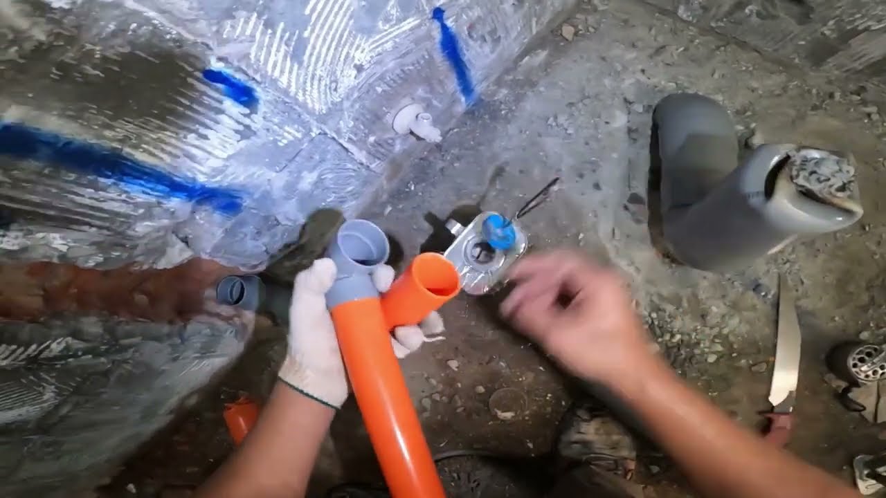 不是說2小時就好........#工作實錄之浴室配管#管路定位#定管#水電工程實作#臉盆#淋浴#馬桶#改管#湳雅街#德興水電工程行
