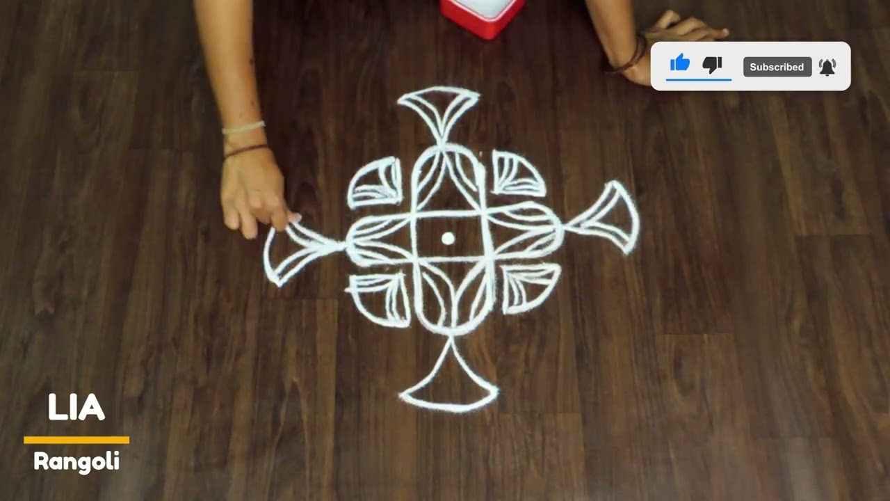 simple and easy rangoli designs for daily use / beautiful kolam designs with dots /rangoli with lia