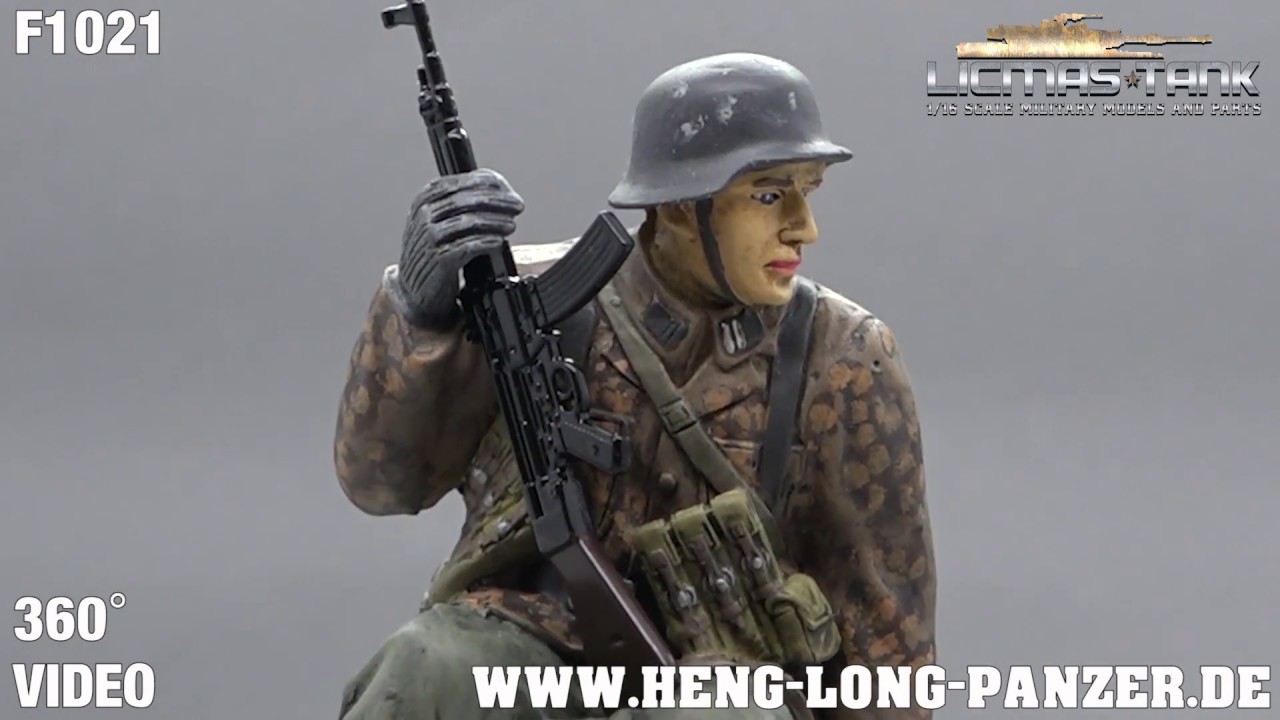 Figur Soldat Panzer WW2 Erbsentarn Tank Rider StG44 Sch&uuml;tze Wehrmacht 1:16 licmas-tank F1021