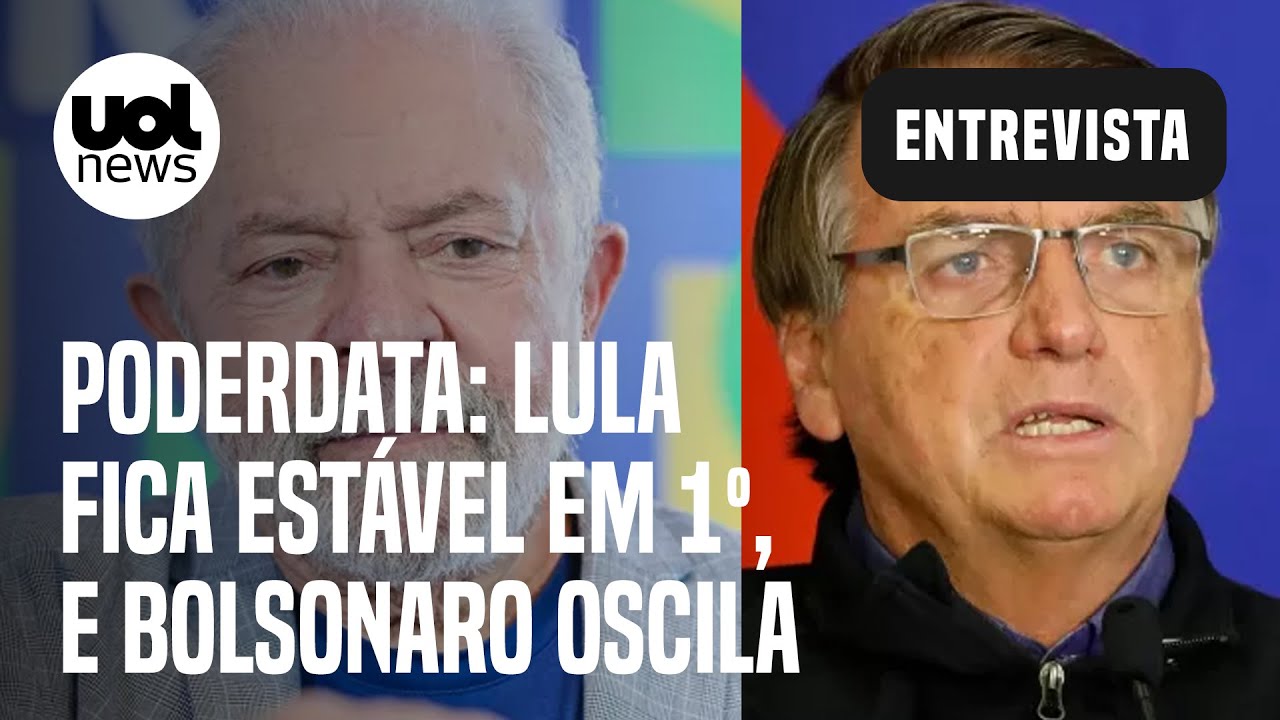 Pesquisa PoderData: Lula fica est&aacute;vel em 1&ordm;, e Bolsonaro oscila 2 pontos para baixo