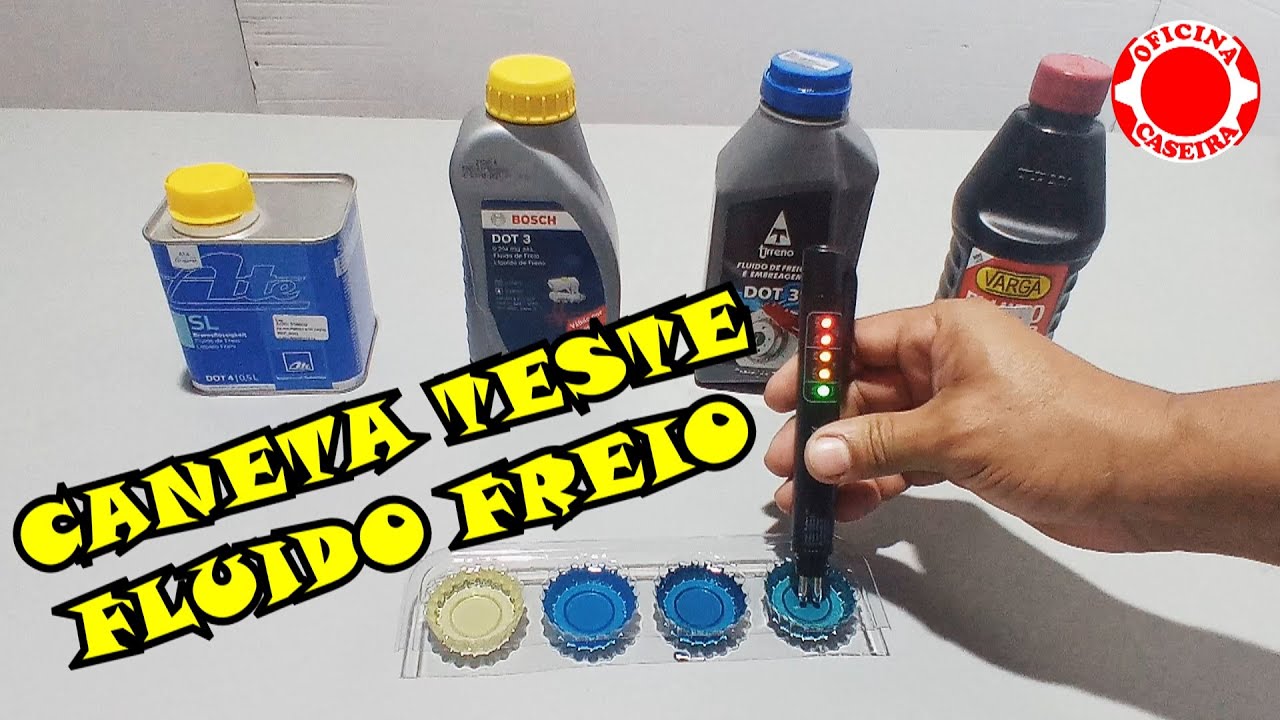 TESTE DE FLUIDO DE FREIO COM CANETA TESTE.