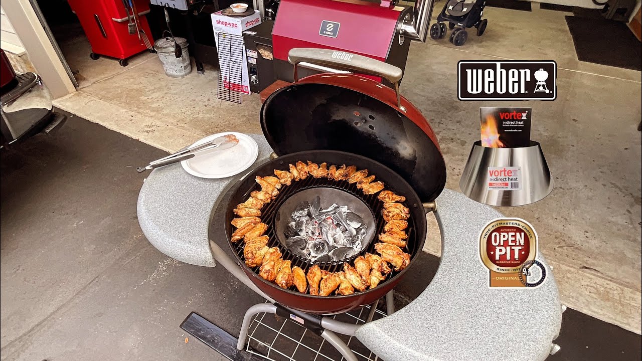 Hot and Fast Weber 22” Kettle Vortex Chicken Wings! / Bacon Wrapped Tator Tots!