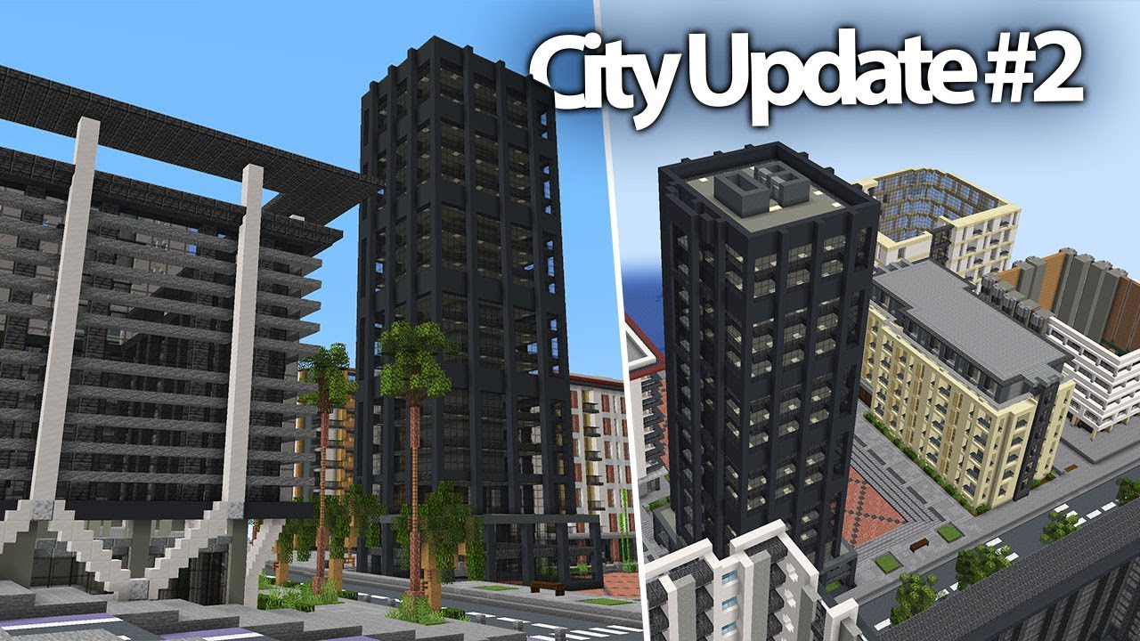 Building a NEW Commercial District (Minecraft City #2)
