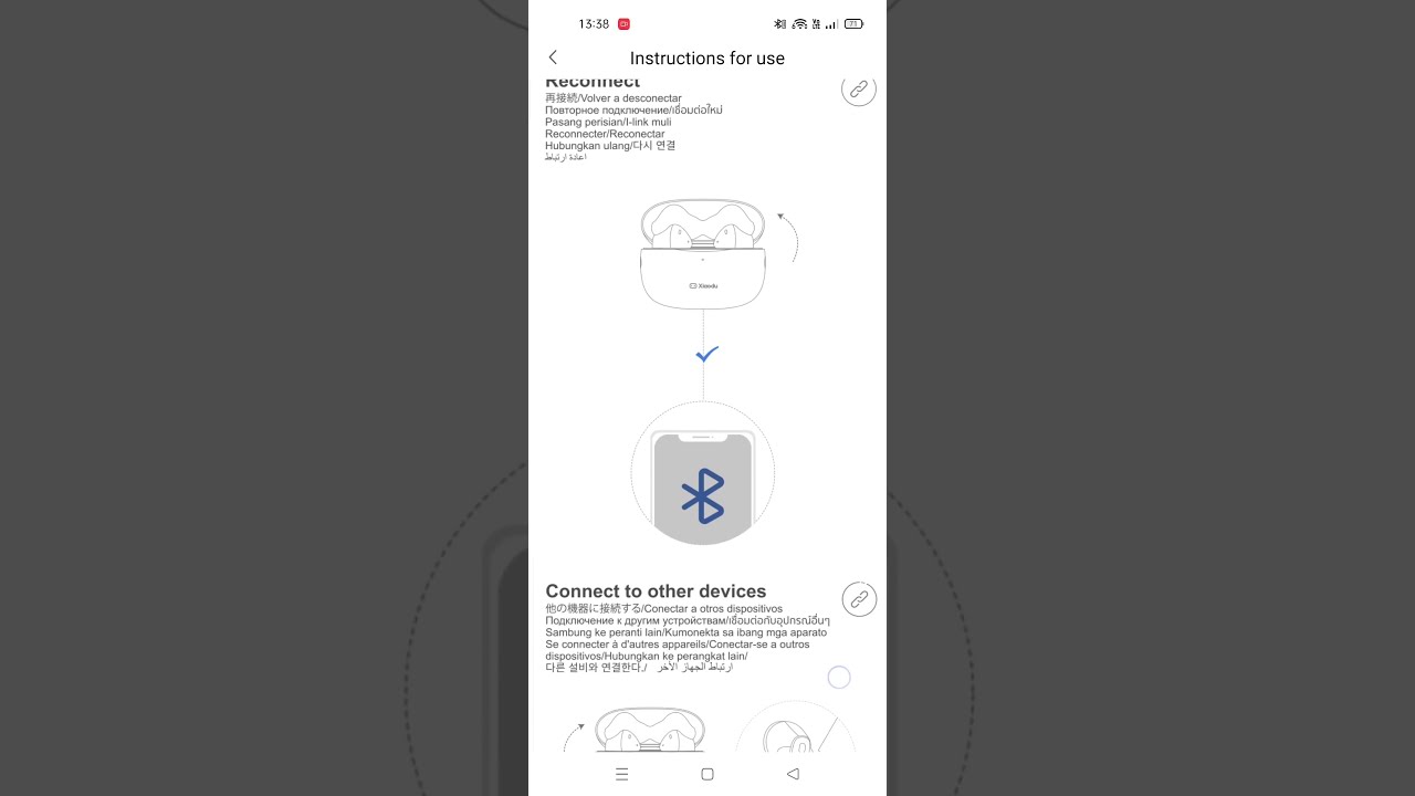 Xiaodu Du Smart Buds Pro Bluetooth 5.2 Earbuds Multi-language User Manual