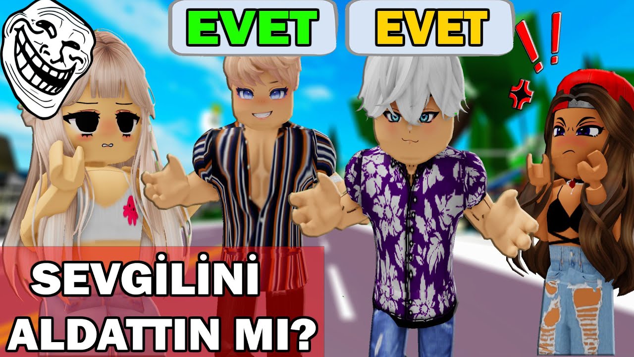 Sevgilini Aldattın mı ? Ekiple YAPTIM YAPMADIM CHALLENGE TROLL🤣(Roblox Brookhaven 🏡Rp)