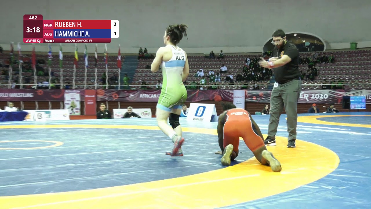 Round 3 WW - 65 kg: H. RUEBEN (NGR) v. A. HAMMICHE (ALG)