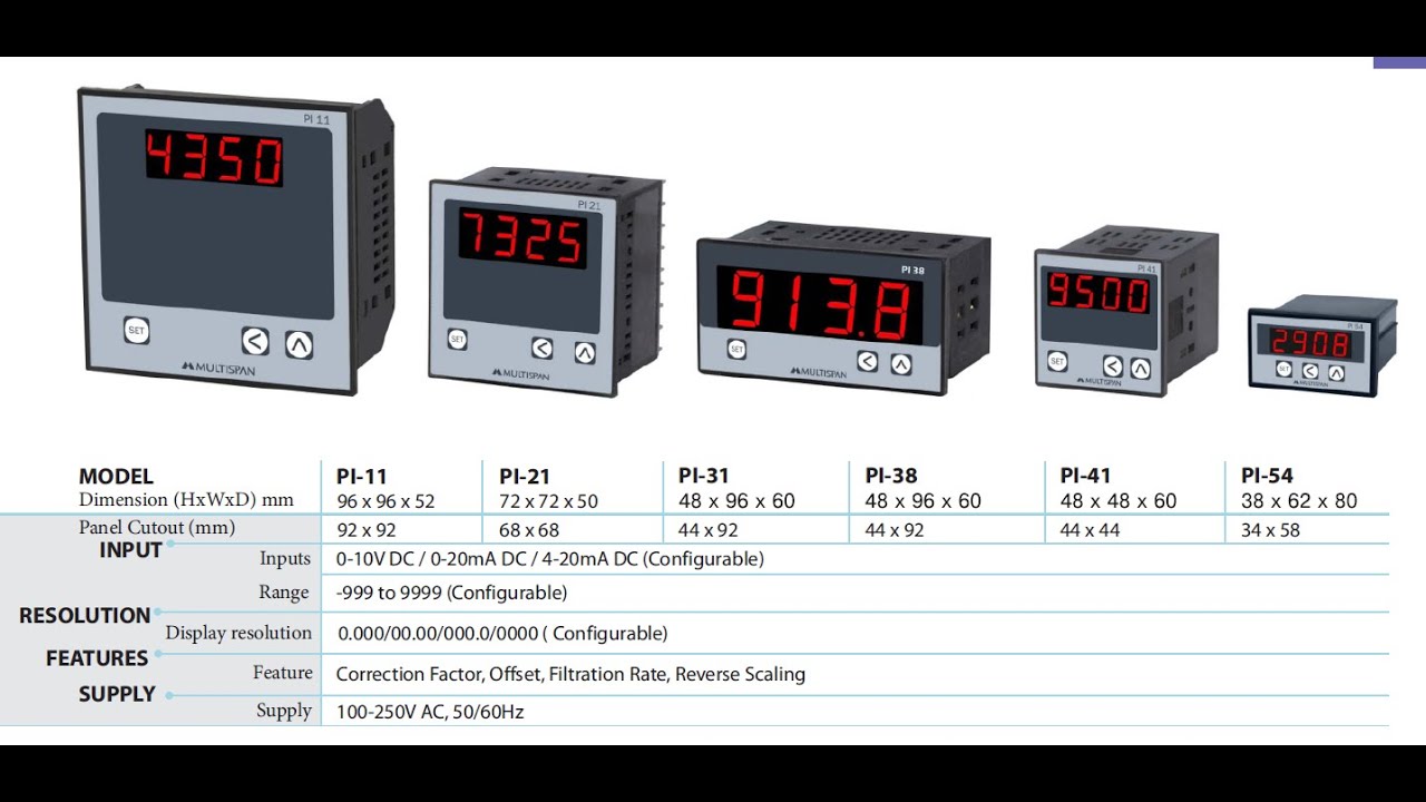 Multispan: Process Indicator PI-38