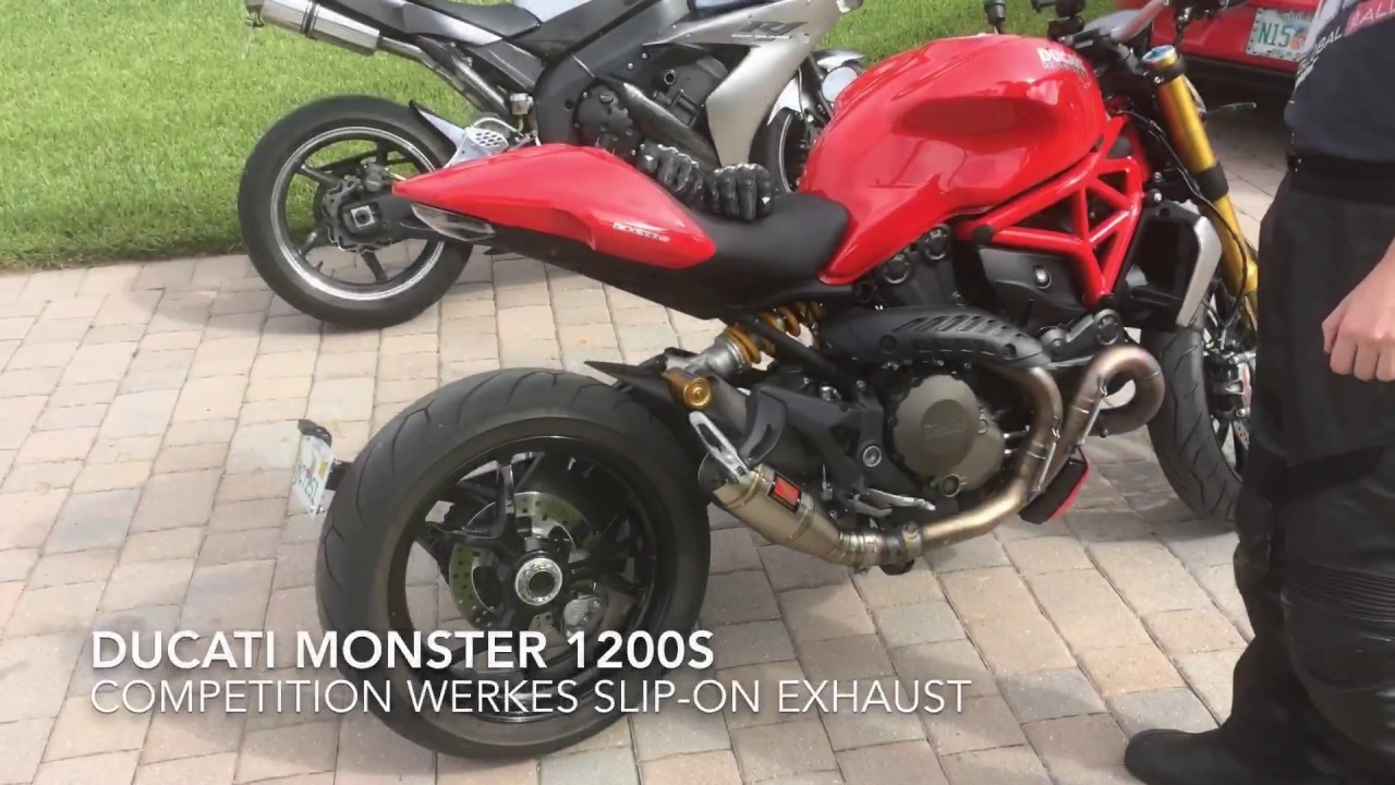 Competition Werkes Slip-On Exhaust - Ducati Monster 1200 S - Decibel Meter