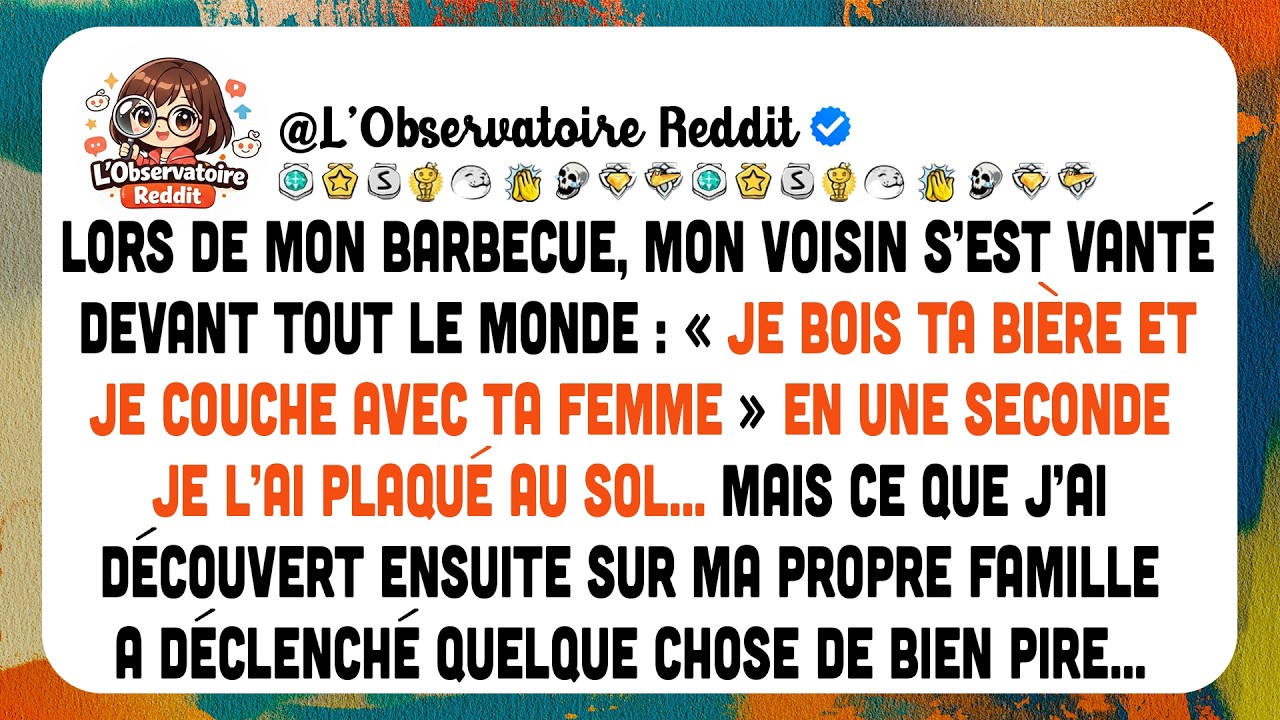 Je Raconte Comment, À Mon Barbecue, Mon Voisin M’a Poussé Puis S’est Vanté D’une Chose Choquante.