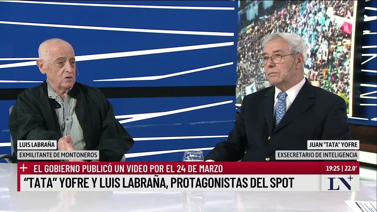 “Tata” Yofre y Luis Labraña dieron detalles sobre la grabación del spot para el 24 de Marzo