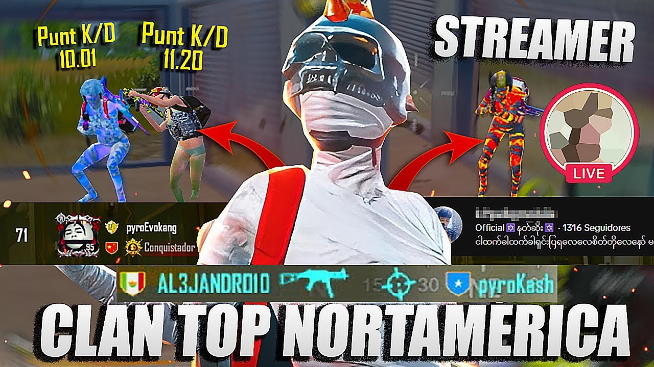 ENFRENTO a uno de los CLANES MÁS FUERTES de NORTEAMÉRICA en la PEOR ZONA, RODEADO de SQUADS🔥| PUBGM