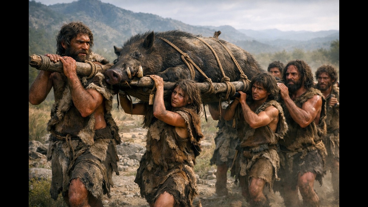 Prehistoric Life 3.2 Million Years Ago | Giant Saber-Tusked Boar & Early Human Story