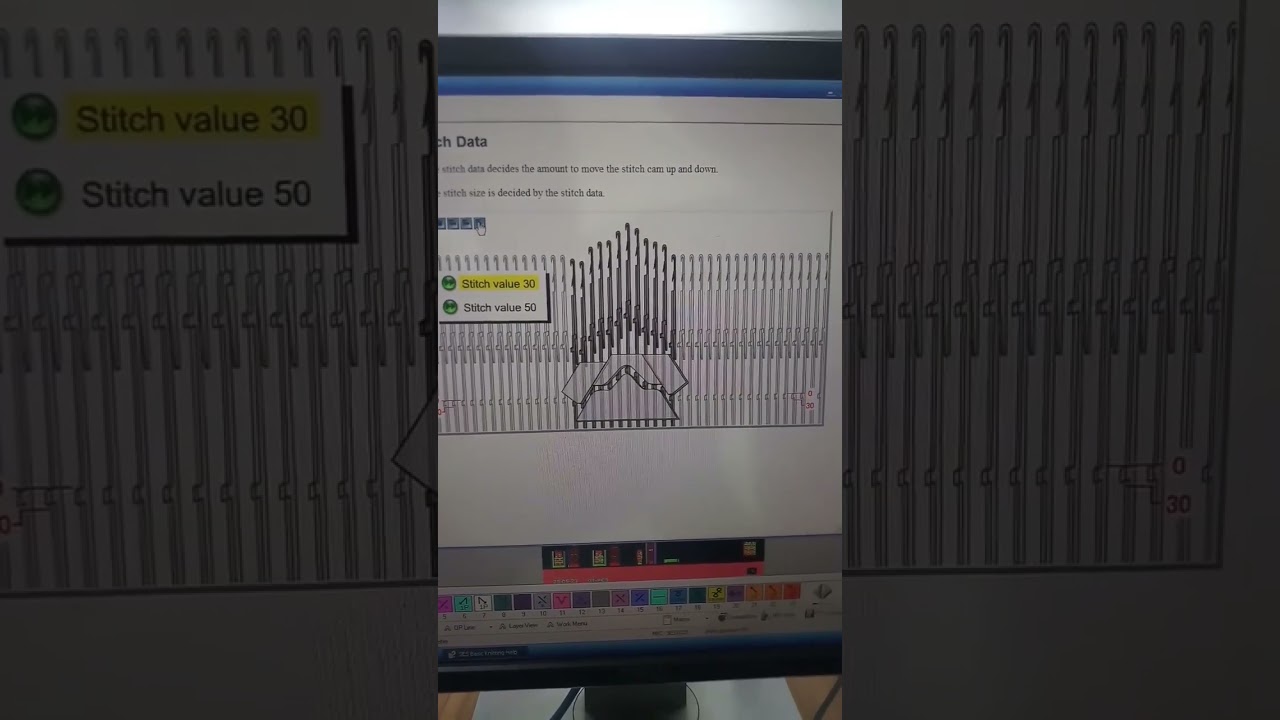 Jacquard Knitting MC Stitch Cam vs Stitch Value
