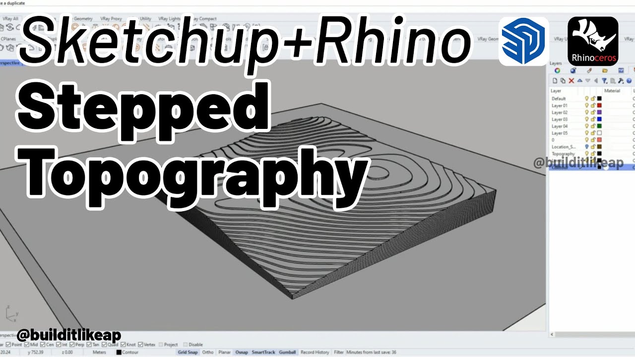 Stepped Topography in Rhino: The Easy Method