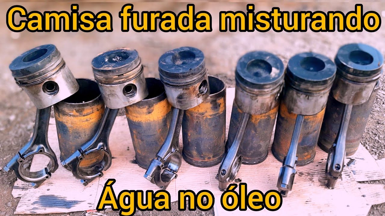 motor mwm 229 misturando água no óleo e troca de kits  do motor parte 01