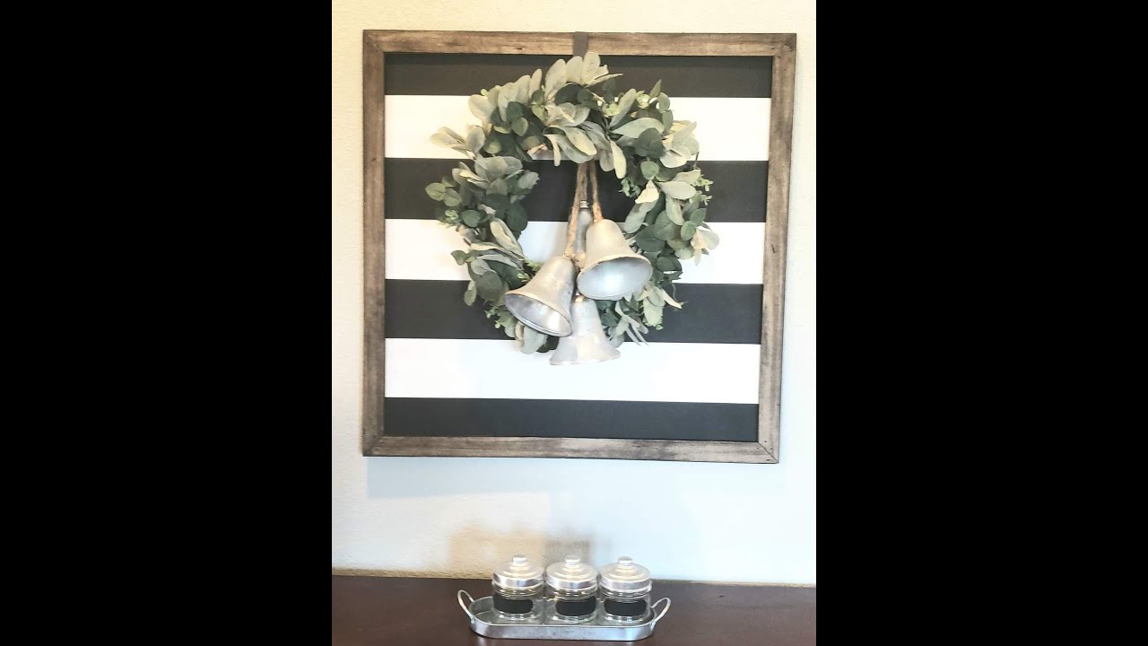 Black and white wall art made from Readi-board foam core.