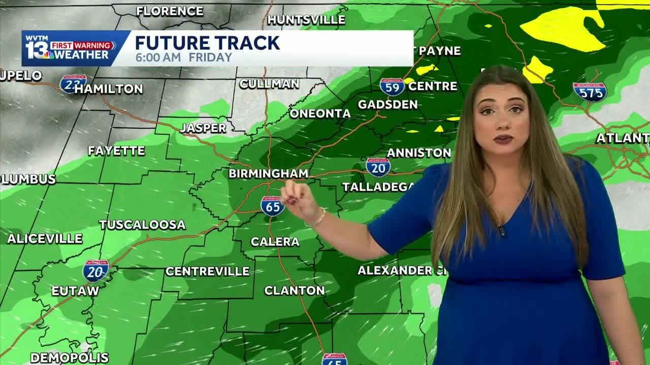 Warm, spring warmth near 80 before tracking rain and storms in the Alabama weekend weather forecast