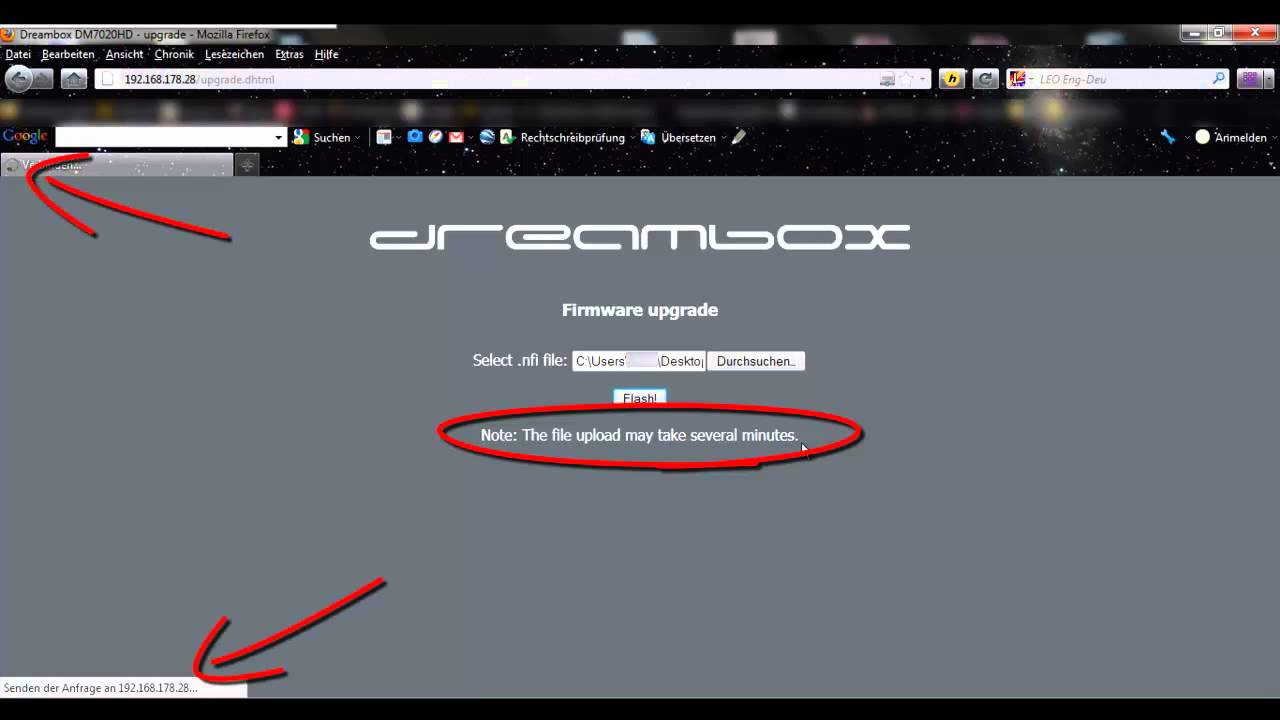 Dreambox 7020 HD - How To Flashing - Anleitung
