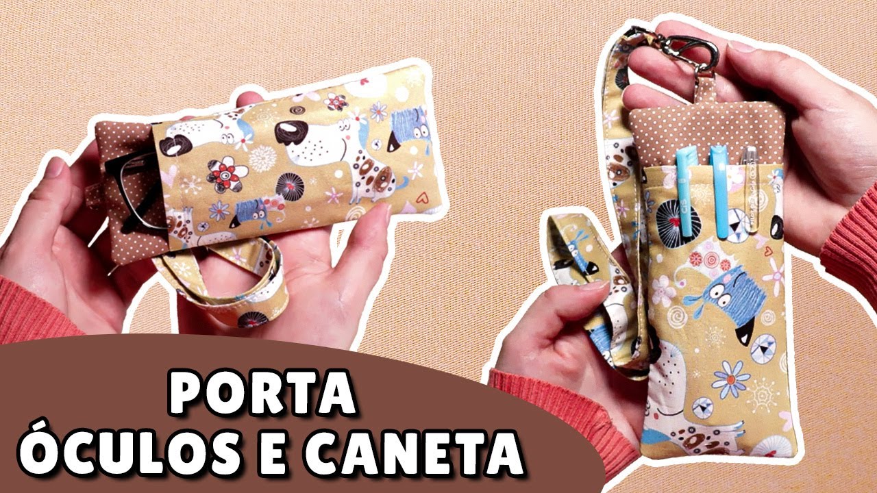 Como FAZER um PORTA ÓCULOS E CANETAS com CORDÃO para o PESCOÇO  / DIY / Passo a passo
