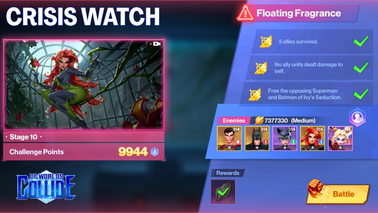 How to Beat Crisis Watch Poison Ivy Phantom Under the Moonlight - DC Worlds Collide
