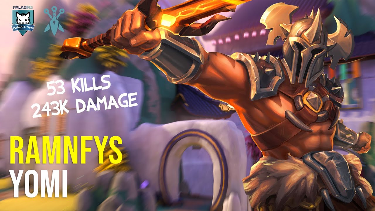 ramnfys Zhin БЕЗУМНЫЕ 53 УБИЙСТВА 243К УРОНА Paladins Соревновательный режим | Грандмастер | YOMI