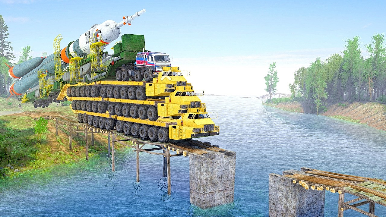 DANGEROUS Rocket Transfer TRAPPED on COLLAPSING Wooden Bridge