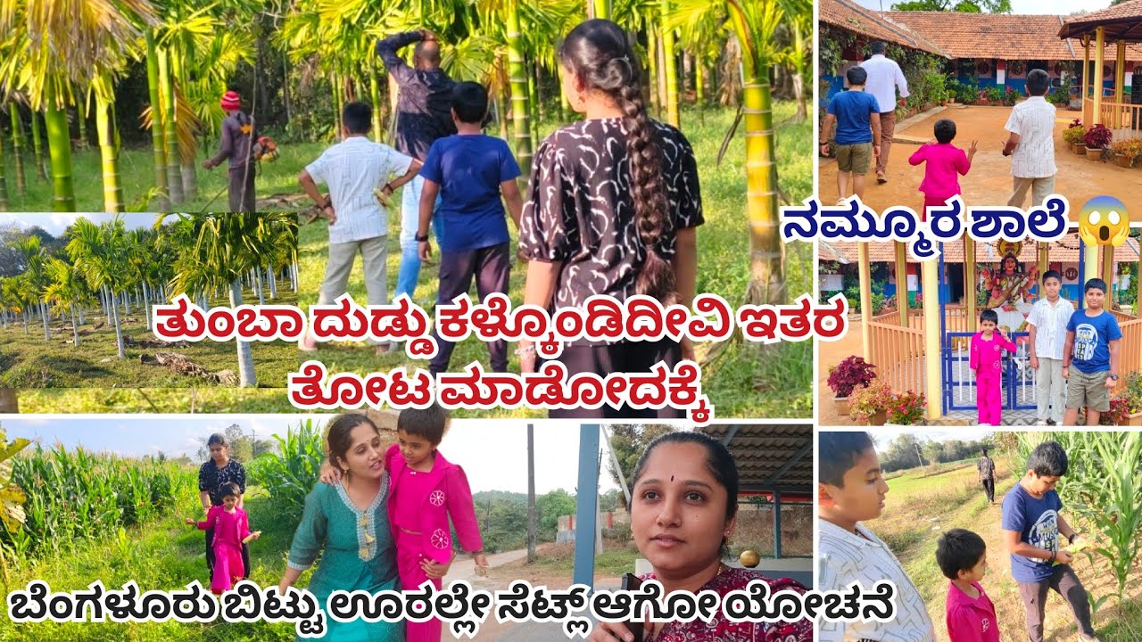 ಬೆಂಗಳೂರು ಬಿಟ್ಟು ಊರಲ್ಲೇ ಇರೋ ಯೋಚನೆ /ಇತರ ತೋಟ ಮಾಡೋದಕ್ಕೆ ತುಂಬಾ ಖರ್ಚ್ ಮಾಡಿದ್ದೀವಿ/ನಮ್ಮೂರ ಶಾಲೆ ನೋಡಿ 😱 ಹೇಗಿದೆ