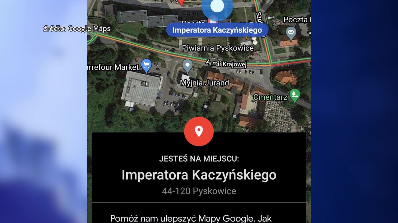 Ulica Imperatora Kaczyńskiego w Pyskowicach 24.08.2021