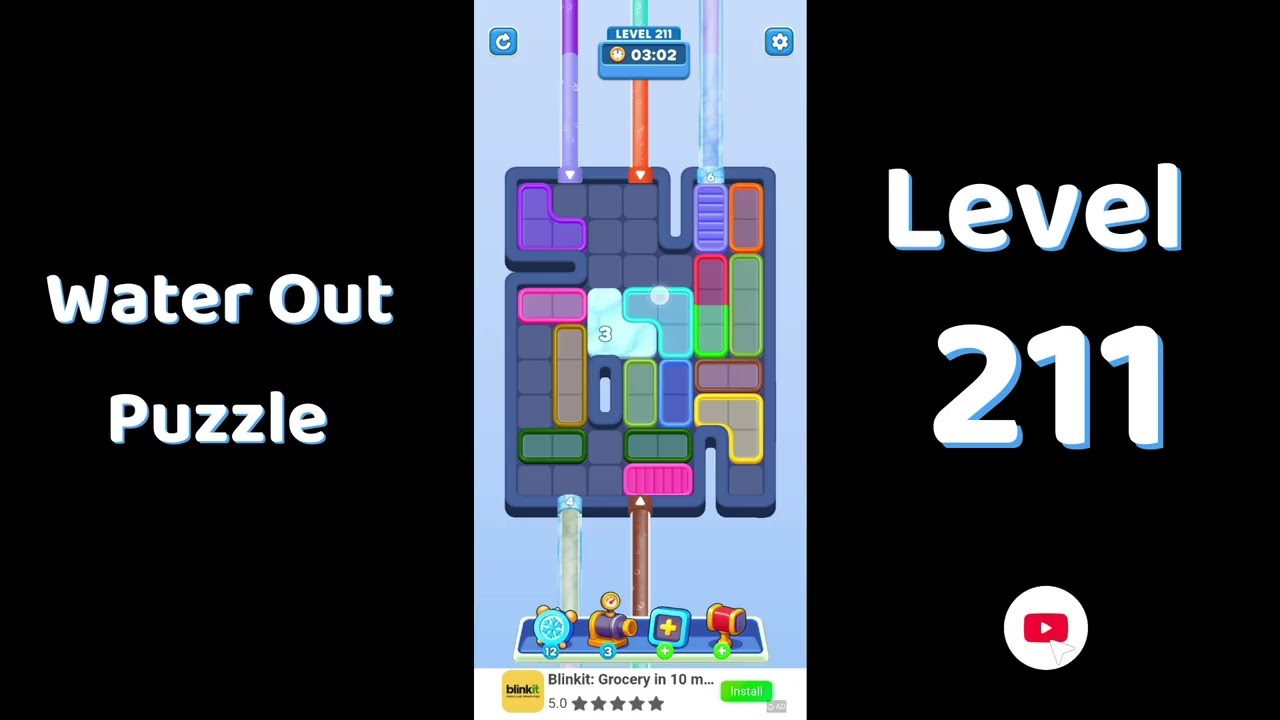 Water Out Puzzle Level 211 Walkthrough 💧 | Step-by-Step Solution | SolutionGuruji