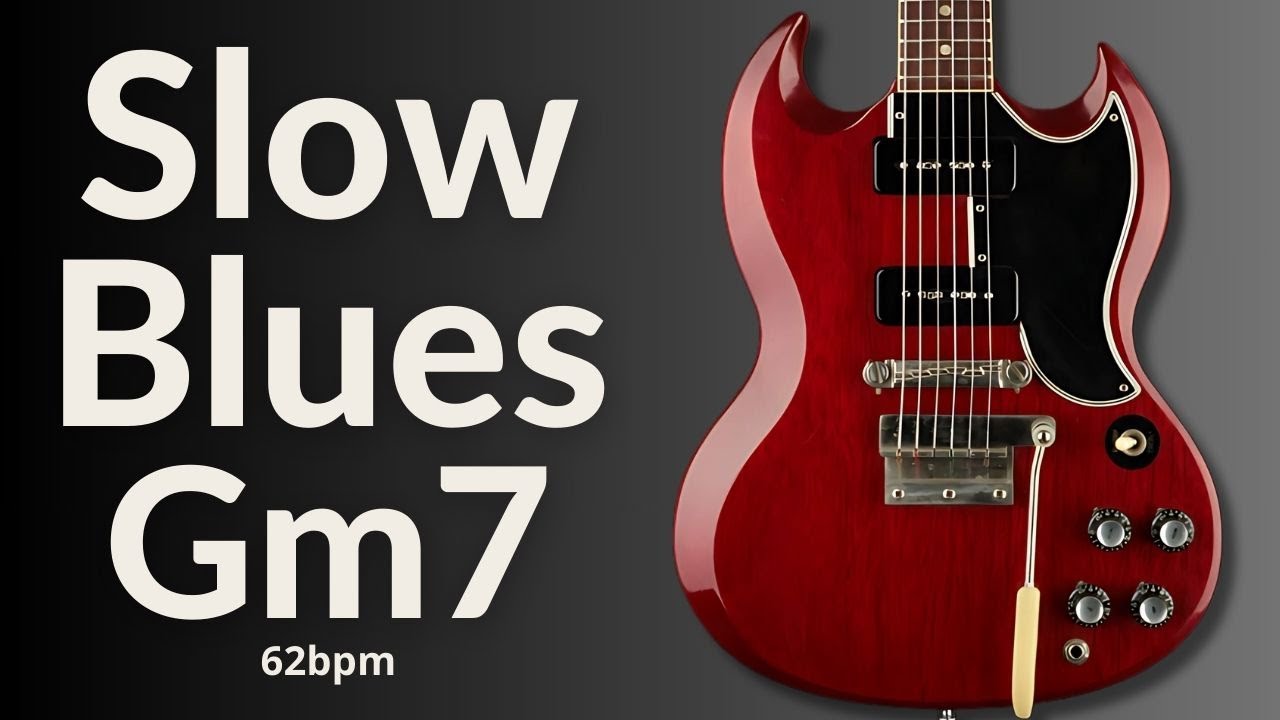 Slow & Beautiful Blues Guitar Backing Track in G Minor (Gm7)