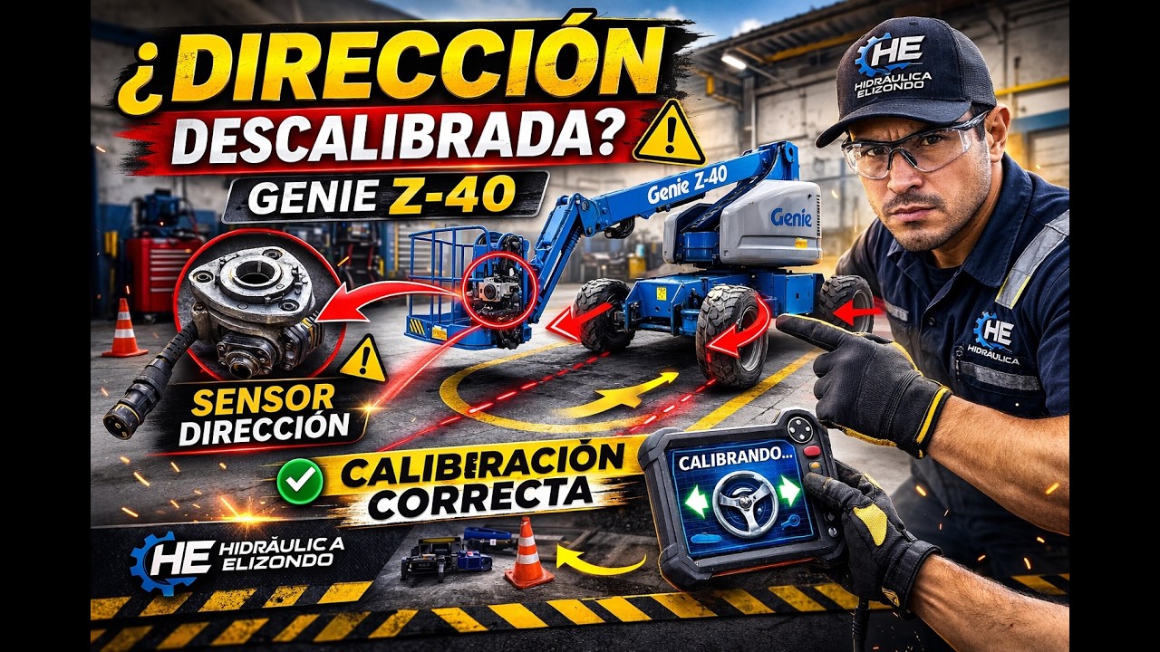 Calibración Precisa del Sensor de Dirección en Genie Z40 | Diagnóstico y Procedimiento Técnico
