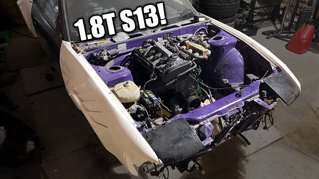 1.8T S13 - Engine Is In! Cheapest RWD Swap?