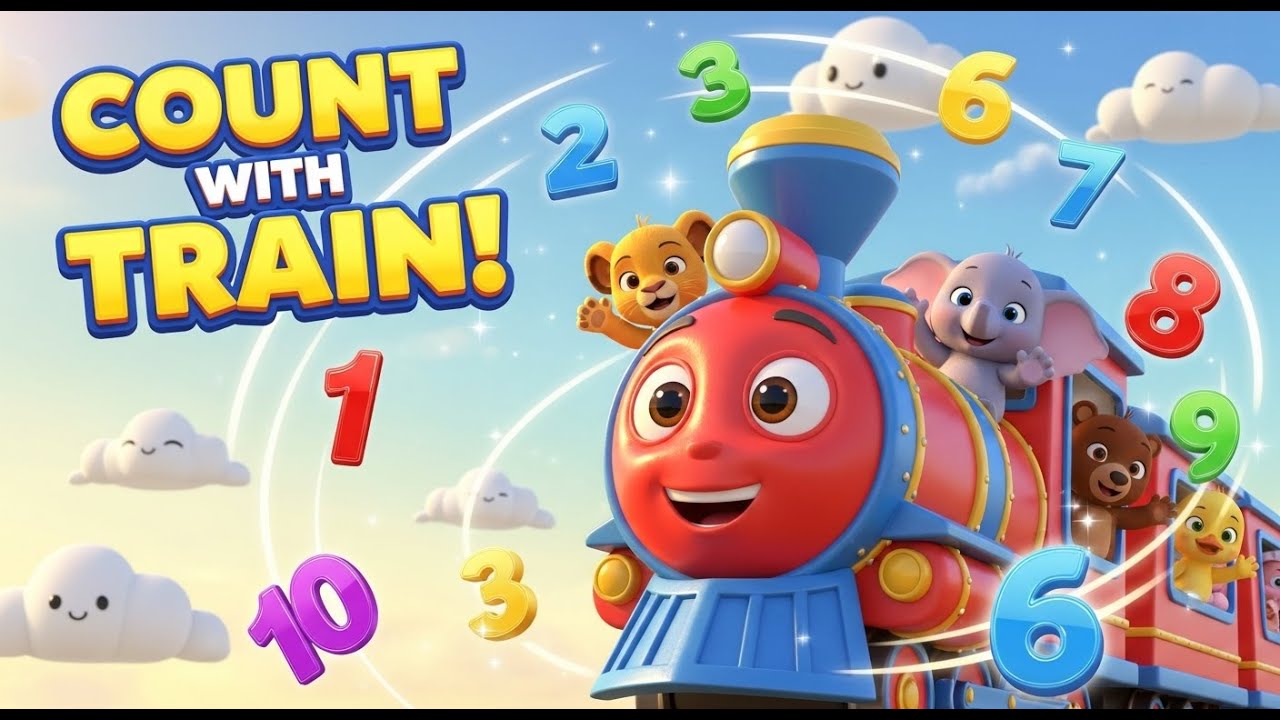 Cho Cho Counting Train | Learn Numbers 1 to 10 | Fun Baby & Toddler Song