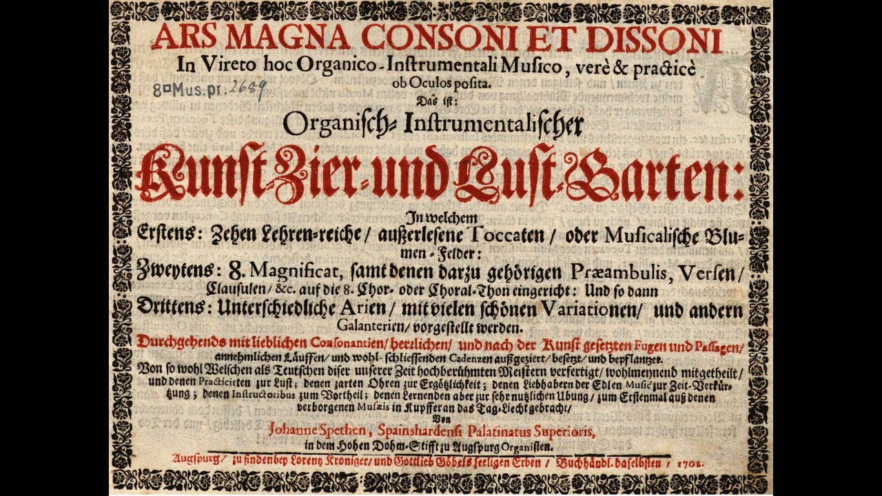 Speth J. (1664 - 1719) Toccata octava. Organista: Sandro Carnelos.