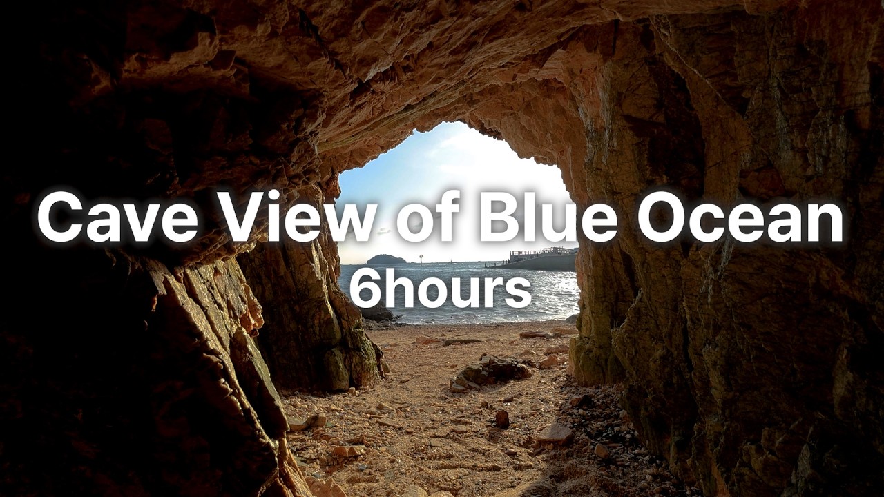 Relaxing Sea Cave Ambience - Ocean Waves with Natural Echo (6 Hours for Study & Nap)