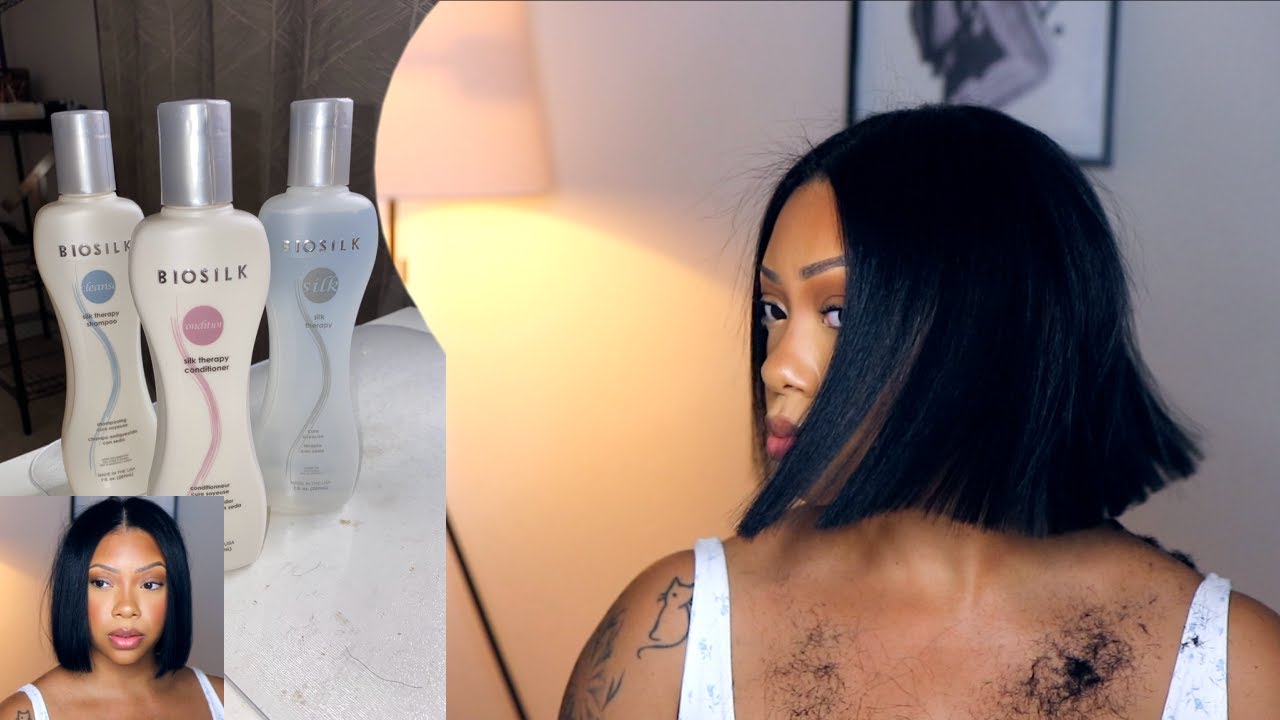 CUTTING A BOB, AMIKA FLAT IRON, BIOSILK