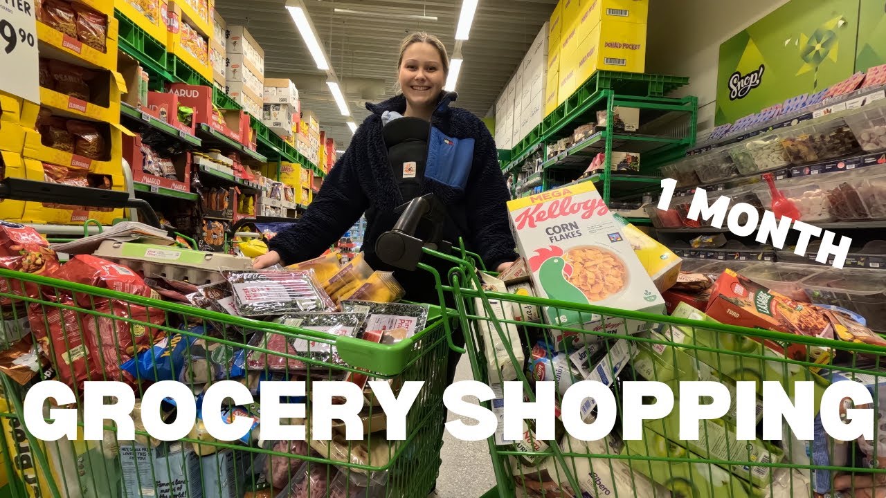 Grocery shopping haul for 1 month in Norway
