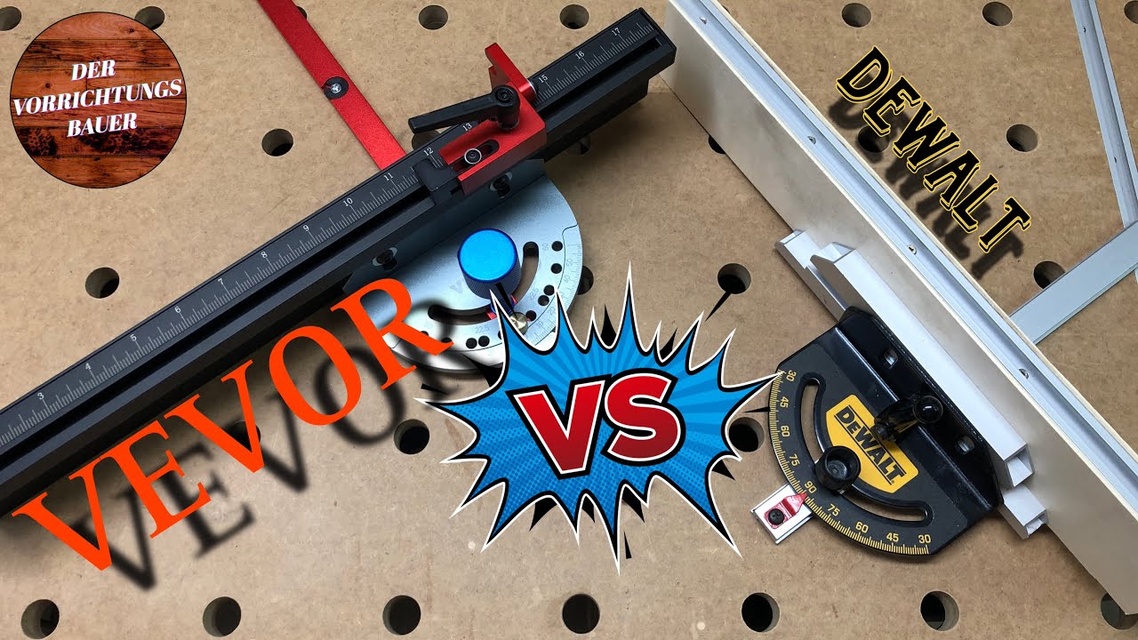VEVOR vs. Dewalt Gehrungsanschlag für die Dewalt DWE 7492 Tischkreissäge | Der Vorrichtungsbauer