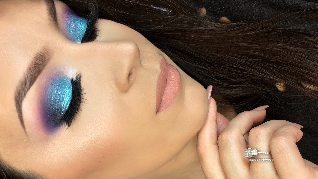 Blue purple MAKEUP TUTORIAL