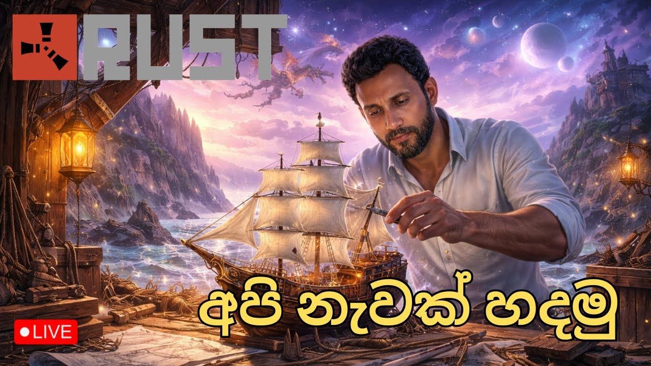 DAY 08 - සතුරන් බයෙන් සැගවී ඇත..අපි නැවක් හදමු,,,   | RUST| | LIVE 🔴 #iampriice
