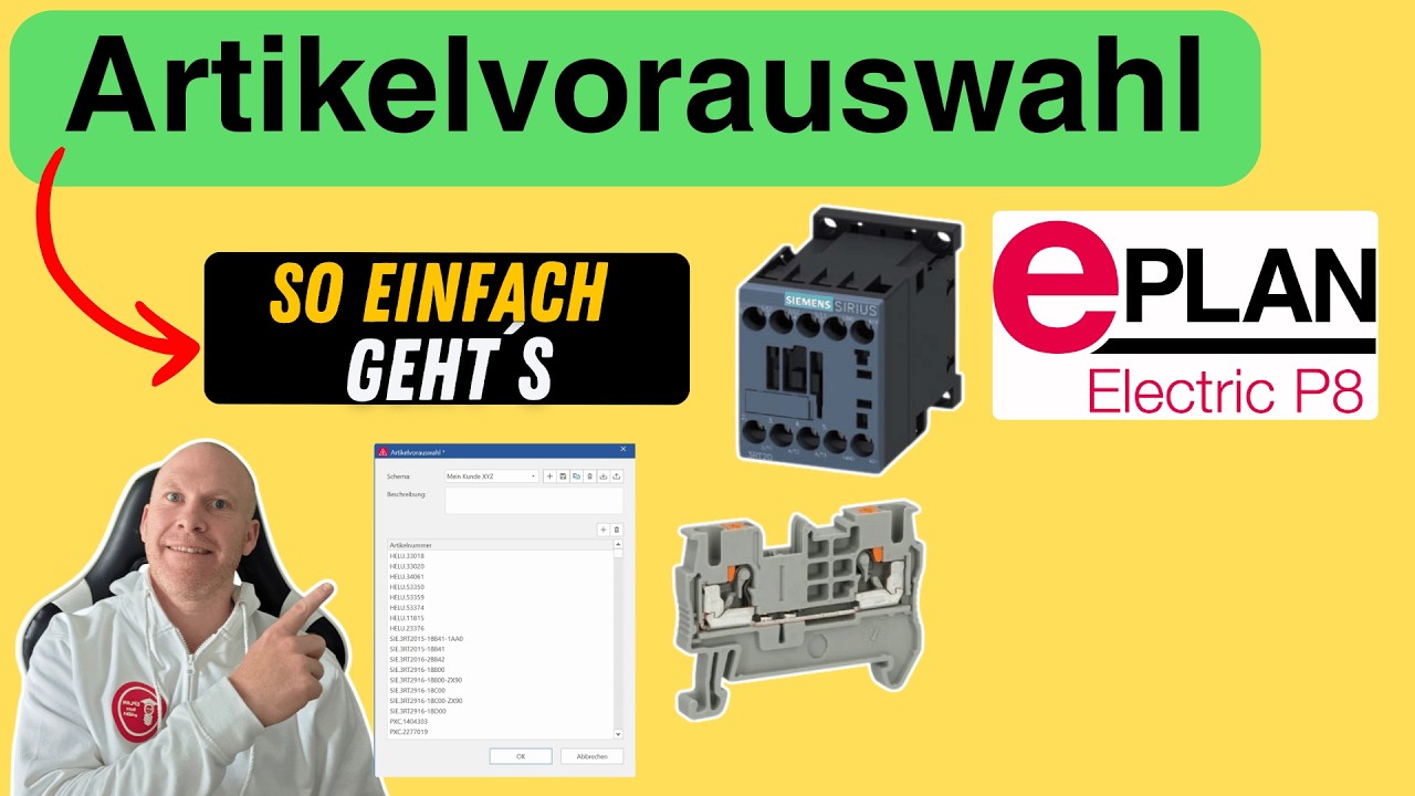 EPLAN P8 Tutorial: Artikelvorauswahl.🚀 Schneller zum richtiken Arikel