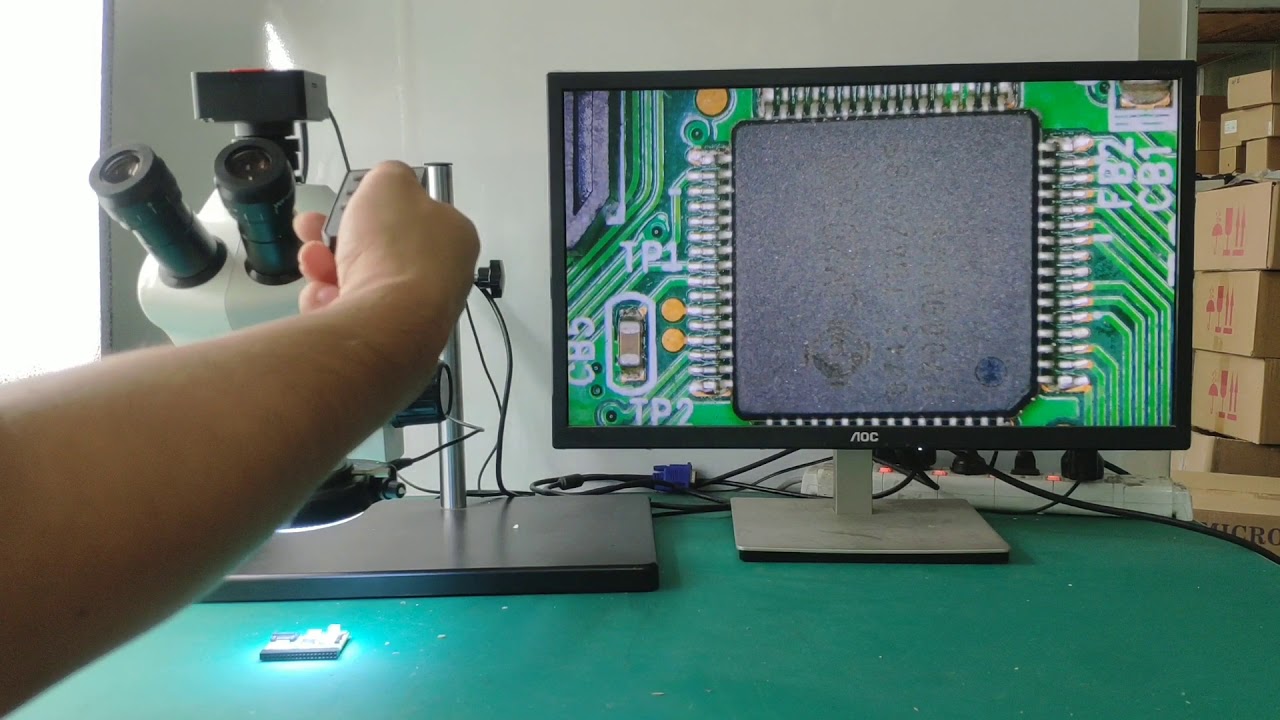 Simul focal 8X -50X Trinocular Industrial Zoom Stereo Microscope +  16MP USB HDMI Camera