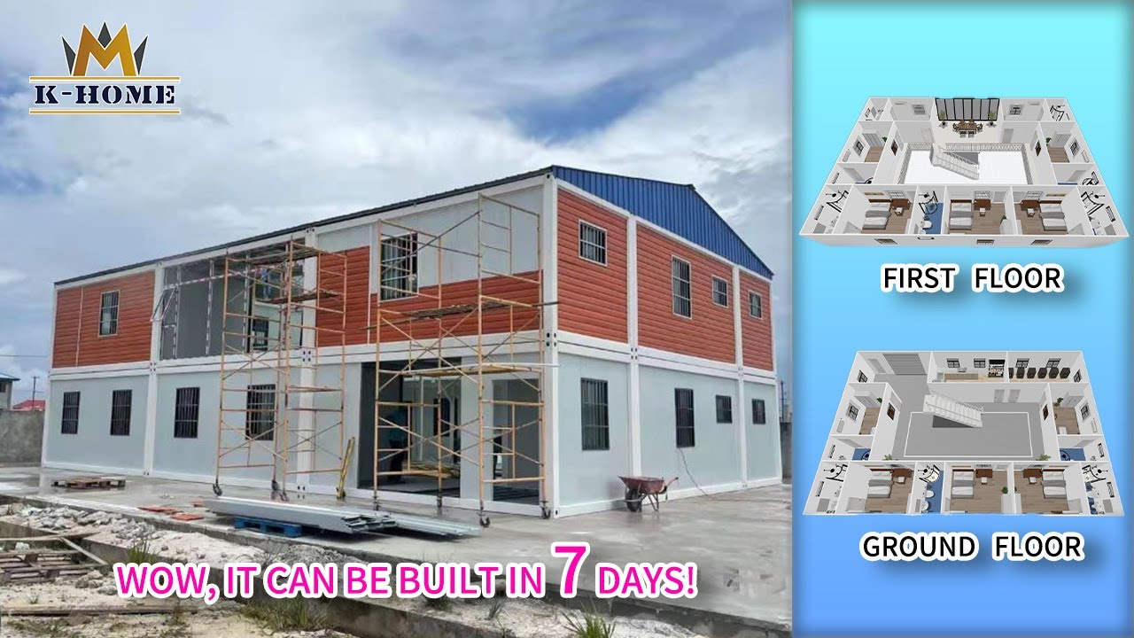 2 Floor Container House Modular Student Housing Project in Guyana#containerhouse