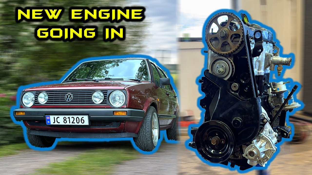 Installing my Rebuilt engine in my Golf MK2