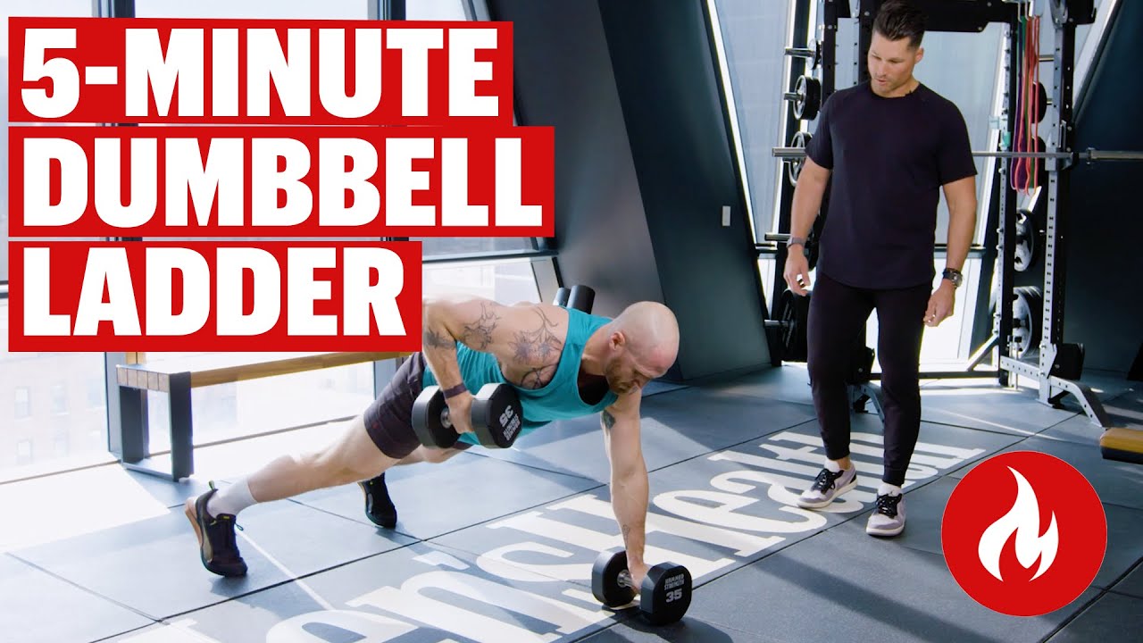 Brutal 5-Min Dumbbell Ladder Workout Gets Harder | Five Minutes of Hell | Men’s Health Muscle