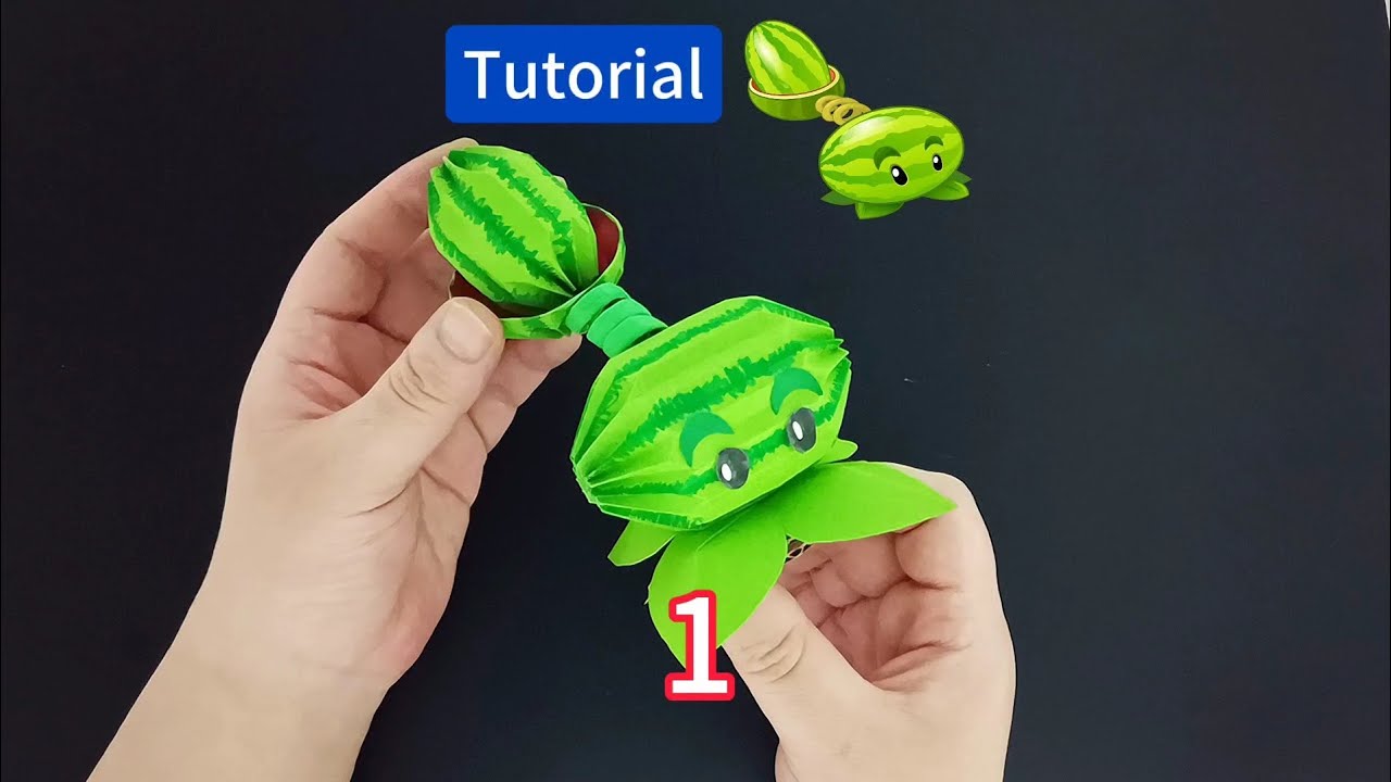 Tutorial:Paper Melon-pult ,Use A4 paper to make a Melon-pult in Plants vs. Zombies
