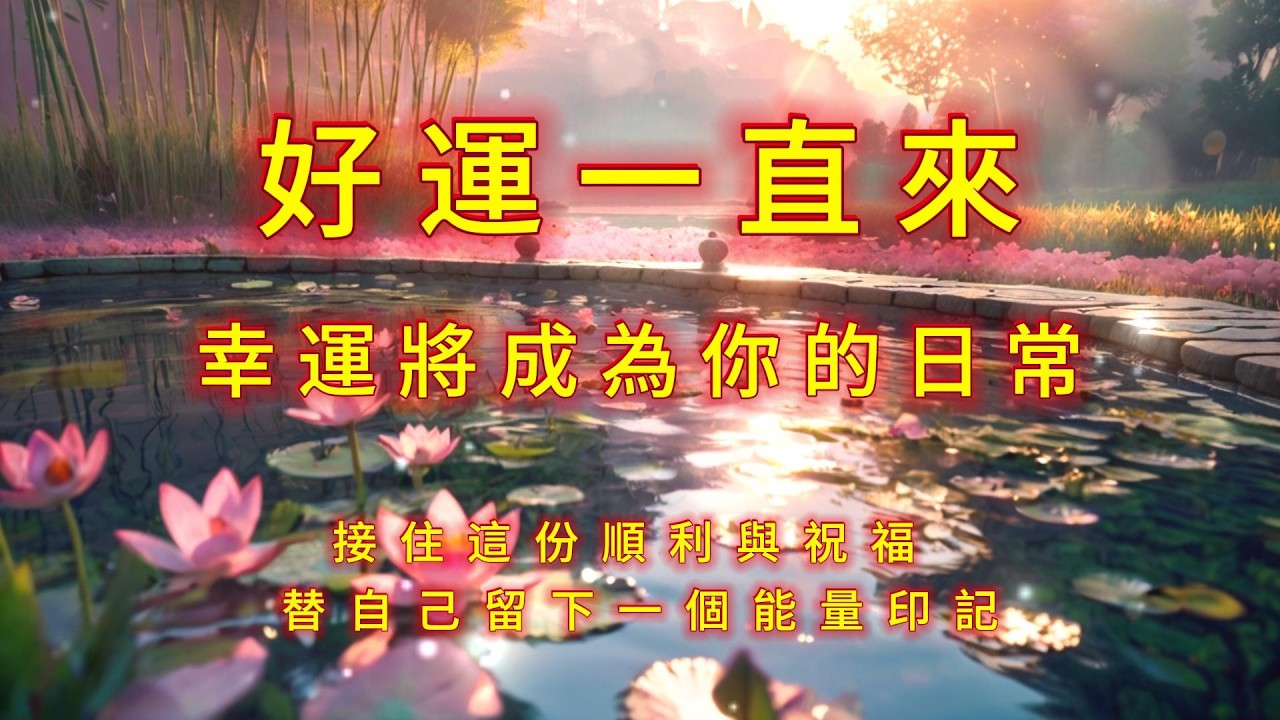 ✨ 好運一直來，幸運正在成為你的日常👉【收到】 順利不再只是特例。#吸引力法則#能量修復音樂  #宇宙祝福  #好運磁場 #心靈療癒 #正能量頻率#2026